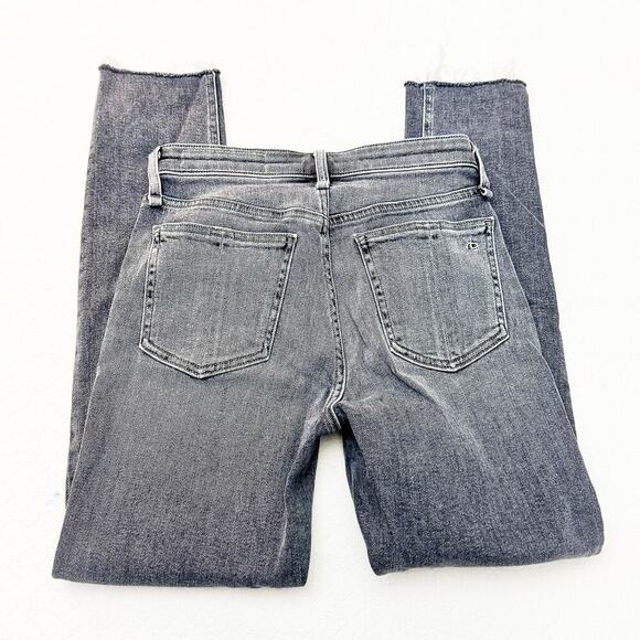 Rag & Bone Nina High-Rise Ankle Skinny Raw Hem Gray Denim Skinny Jeans Size 24 - Picture 5 of 8